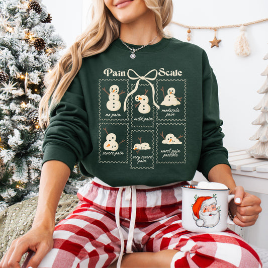 Snowman Pain Scale Crewneck
