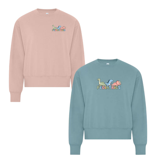 Pediatrics Dino Relaxed Ladies Crew